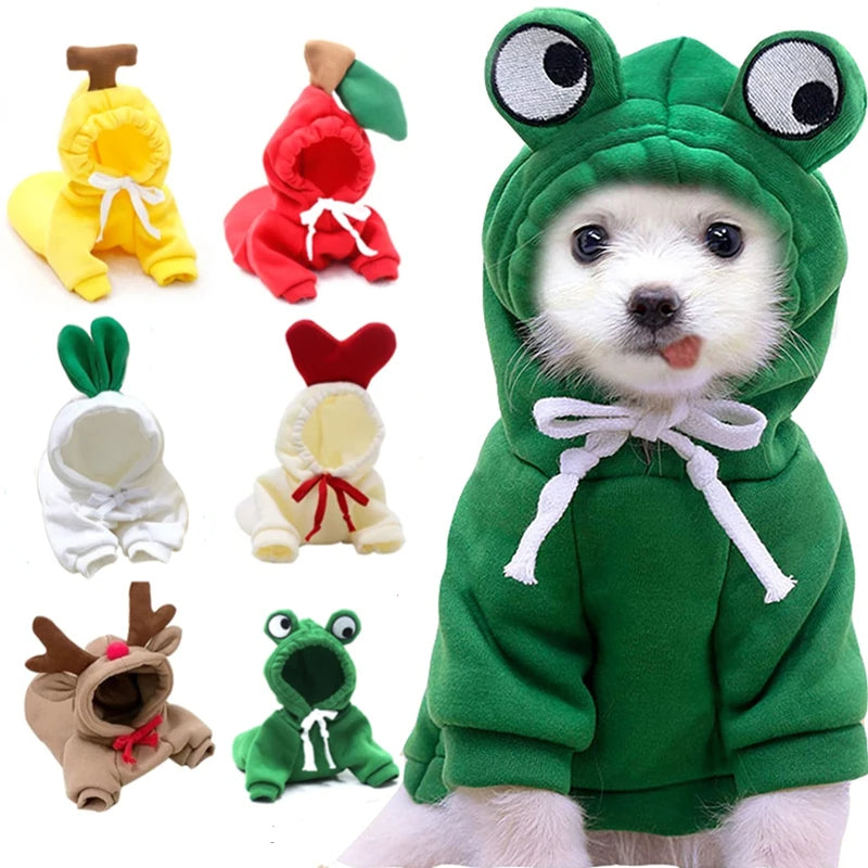 Cute Fruit Dog Clothes for Small Dogs Hoodies for Winter Warmth – view 8