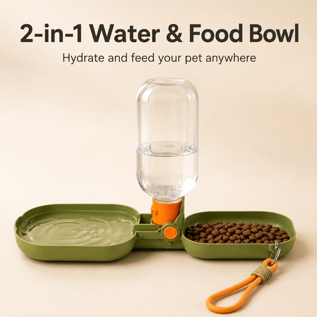 2-in-1 Leak-Resistant Folding Pet Travel Bottle & Bowl (15.6 fl oz) – view 8