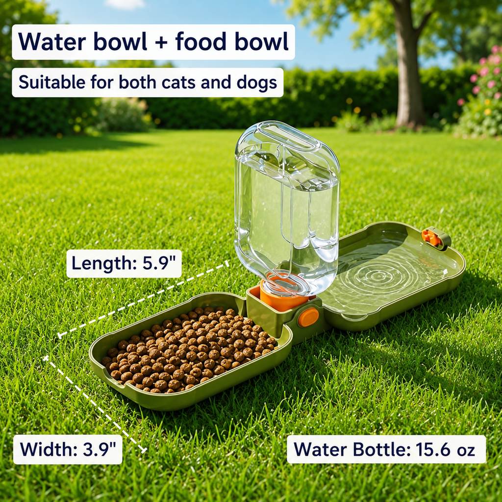 2-in-1 Leak-Resistant Folding Pet Travel Bottle & Bowl (15.6 fl oz) – view 10