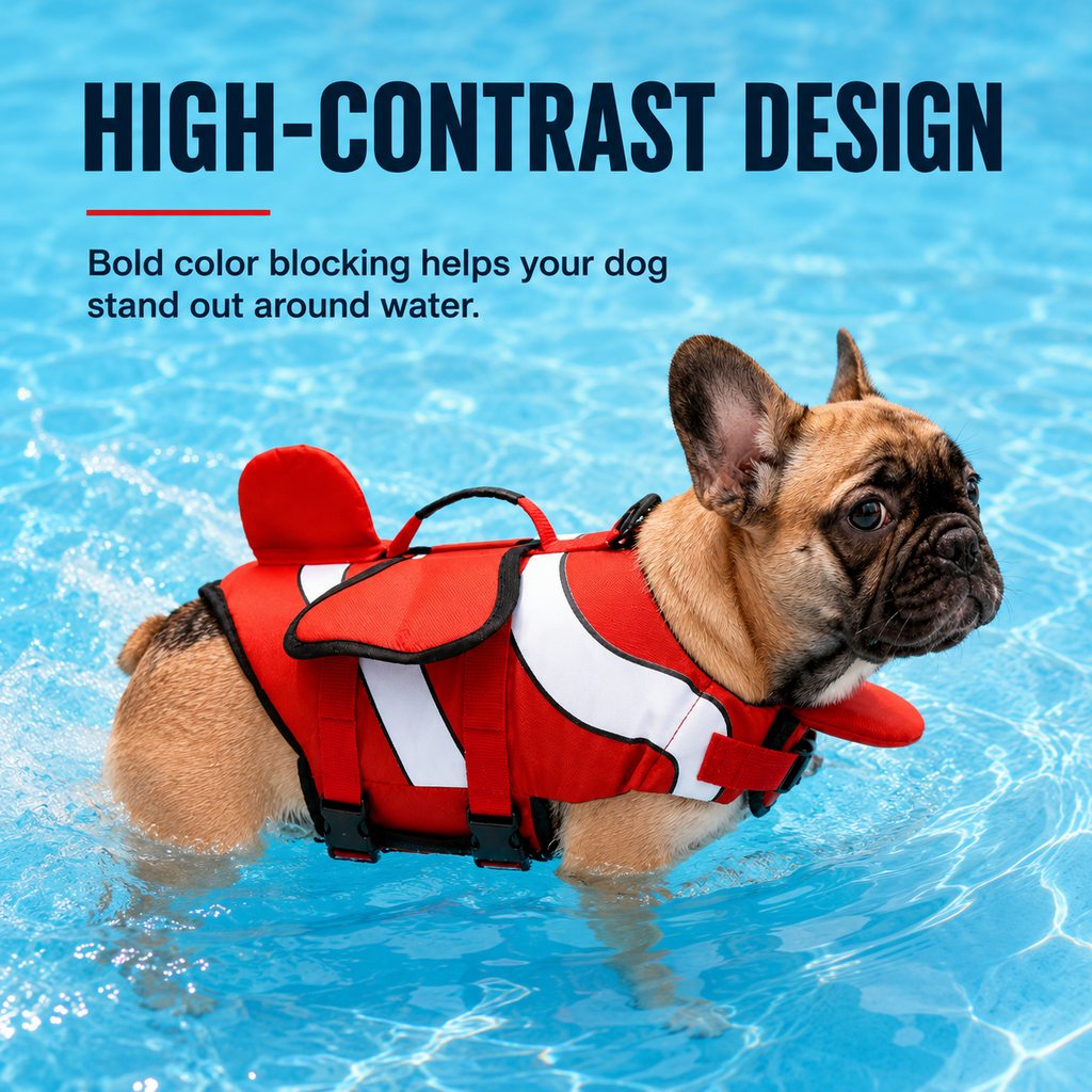 Adjustable Padded Chin Float Dog Life Jacket (Small Breeds) – view 7