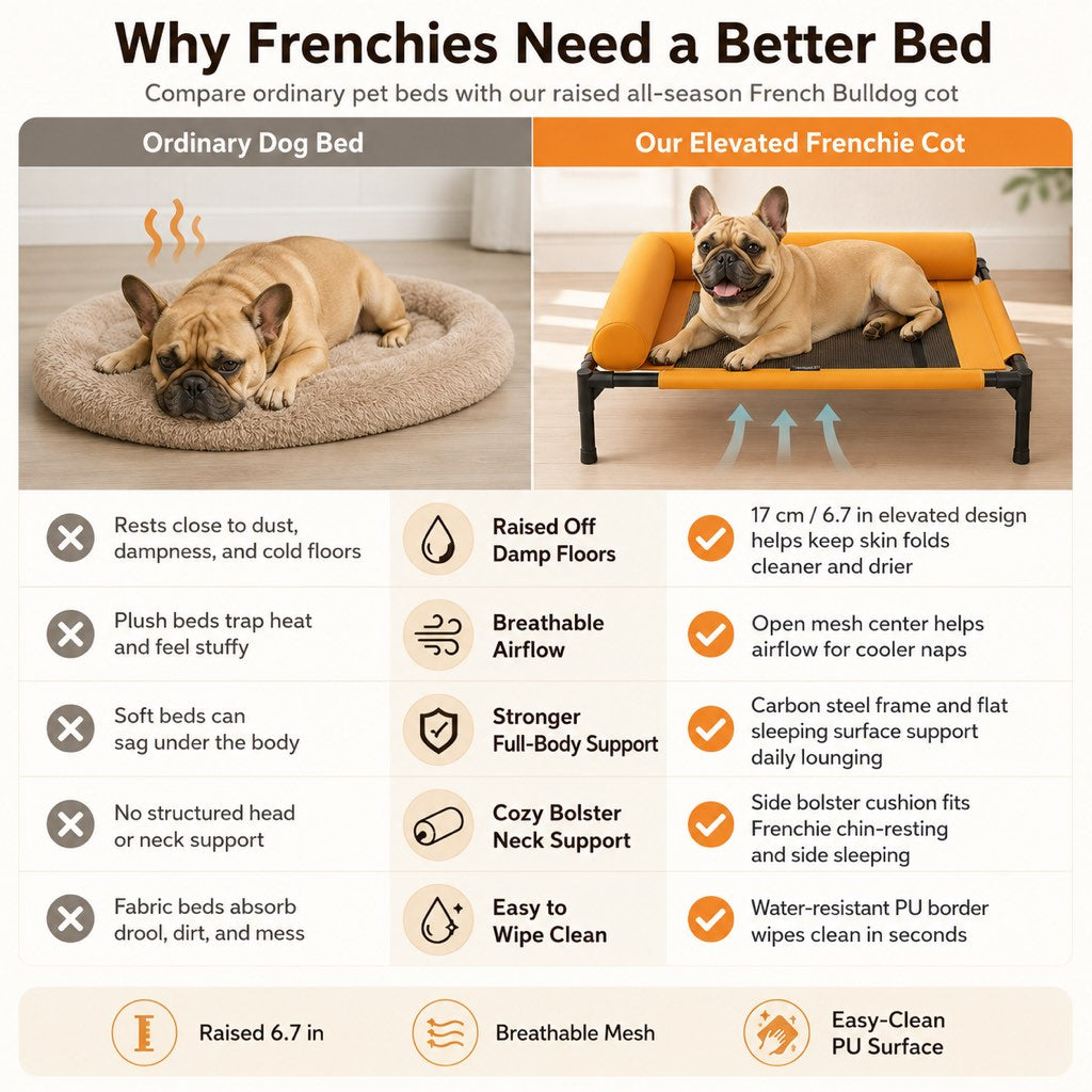 Breathable Mesh & Wipe-Clean Elevated Dog Cot – view 7