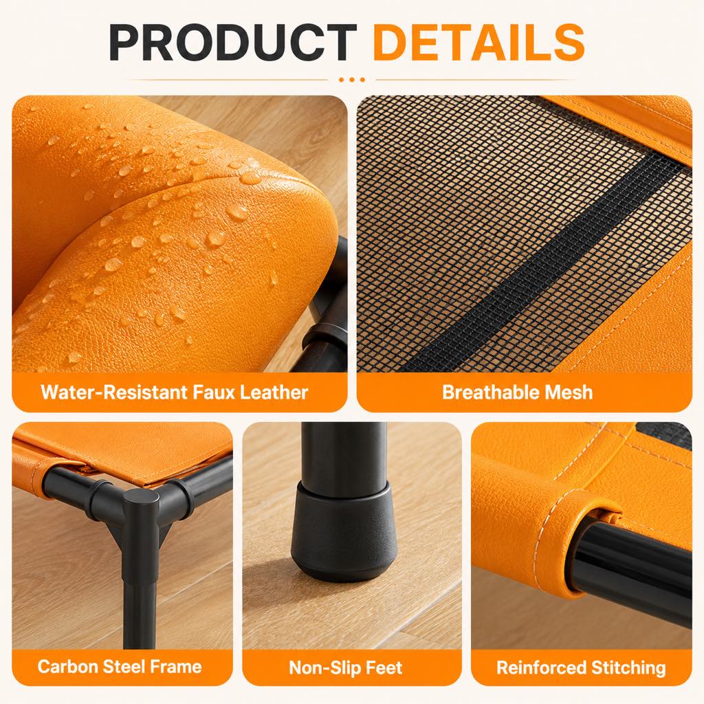 Breathable Mesh & Wipe-Clean Elevated Dog Cot – view 8