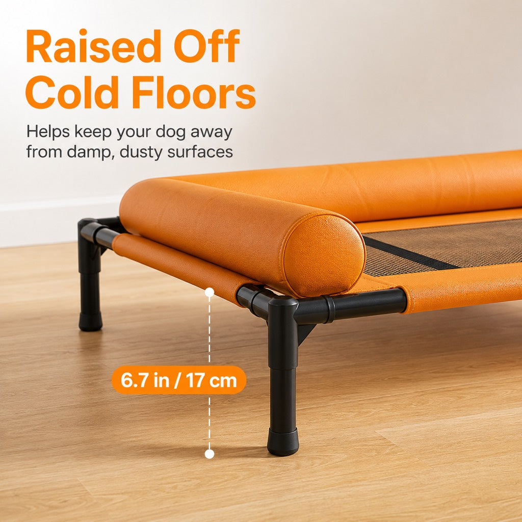 Breathable Mesh & Wipe-Clean Elevated Dog Cot – view 9