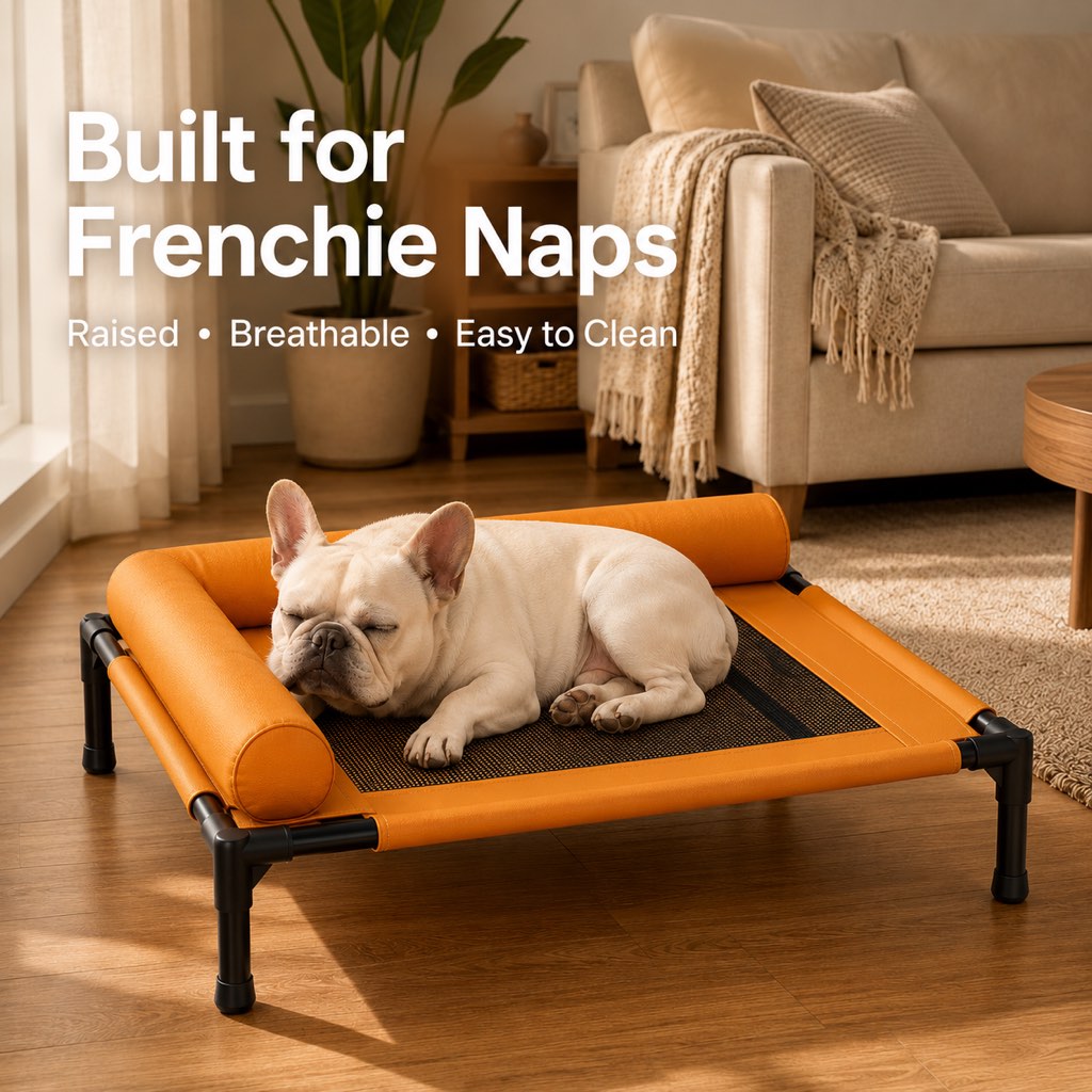 Breathable Mesh & Wipe-Clean Elevated Dog Cot – view 12