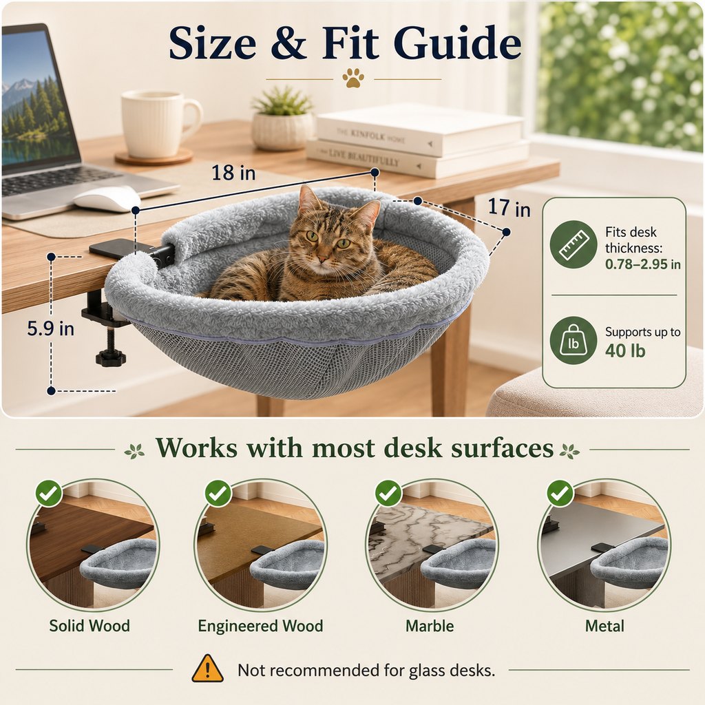 Clamp-On Desk-Mounted Cat Bed – view 10