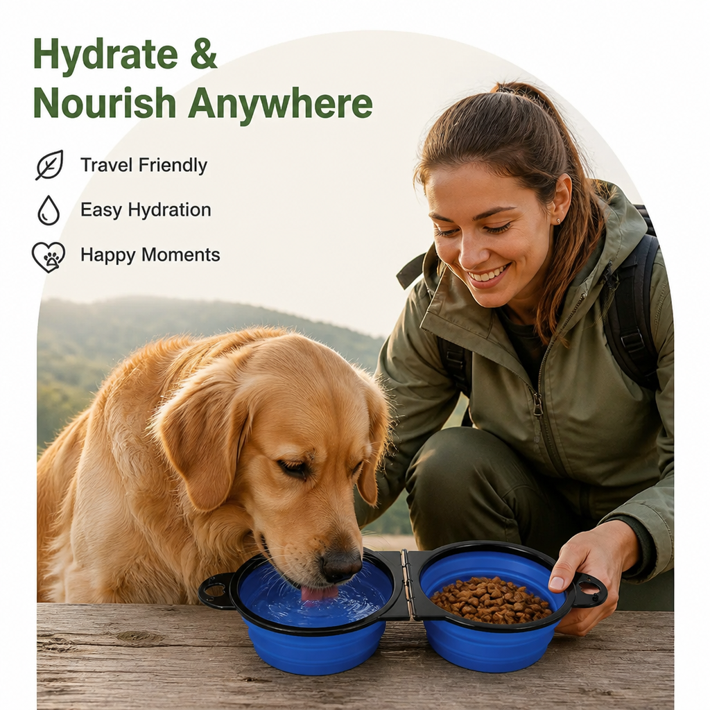 Petmarlow 2-In-1 Collapsible Travel Bowl (Hangable) – view 8