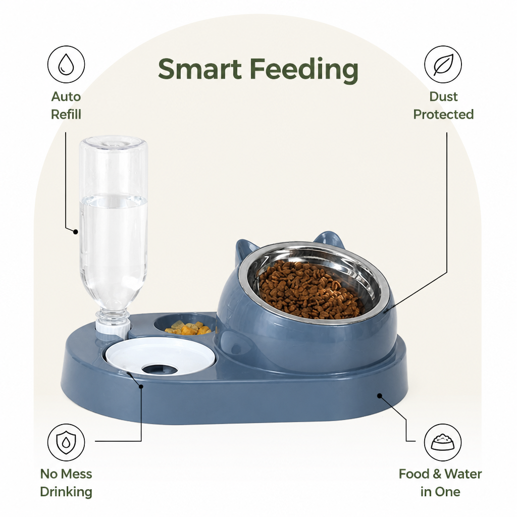 Petmarlow 2-in-1 Feeder & Waterer Pet Bowl (Partitioned Tank) – view 8