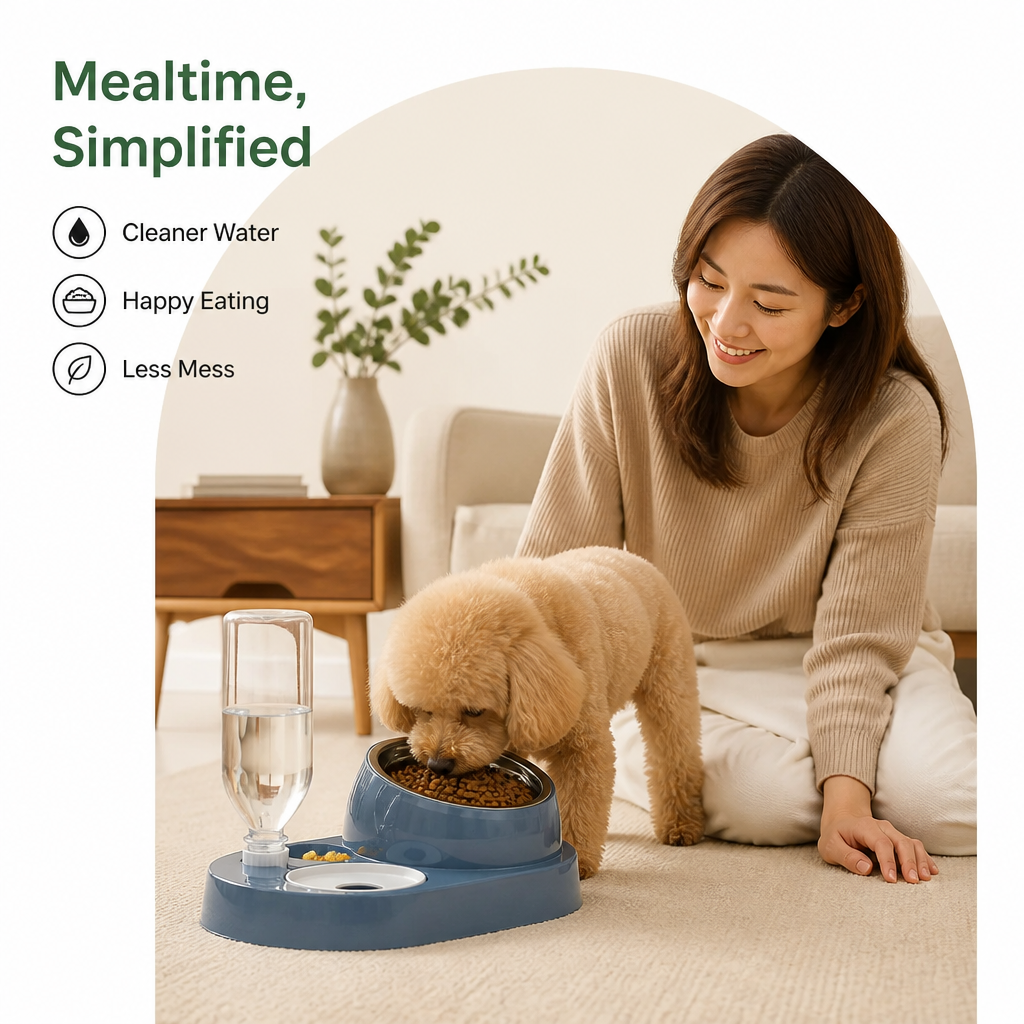 Petmarlow 2-in-1 Feeder & Waterer Pet Bowl (Partitioned Tank) – view 11