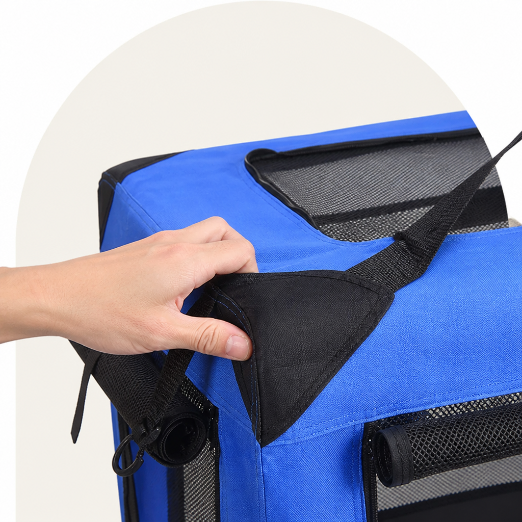 Petmarlow 3-Door Foldable Soft-Sided Travel Carrier (Removable Mat) – view 10