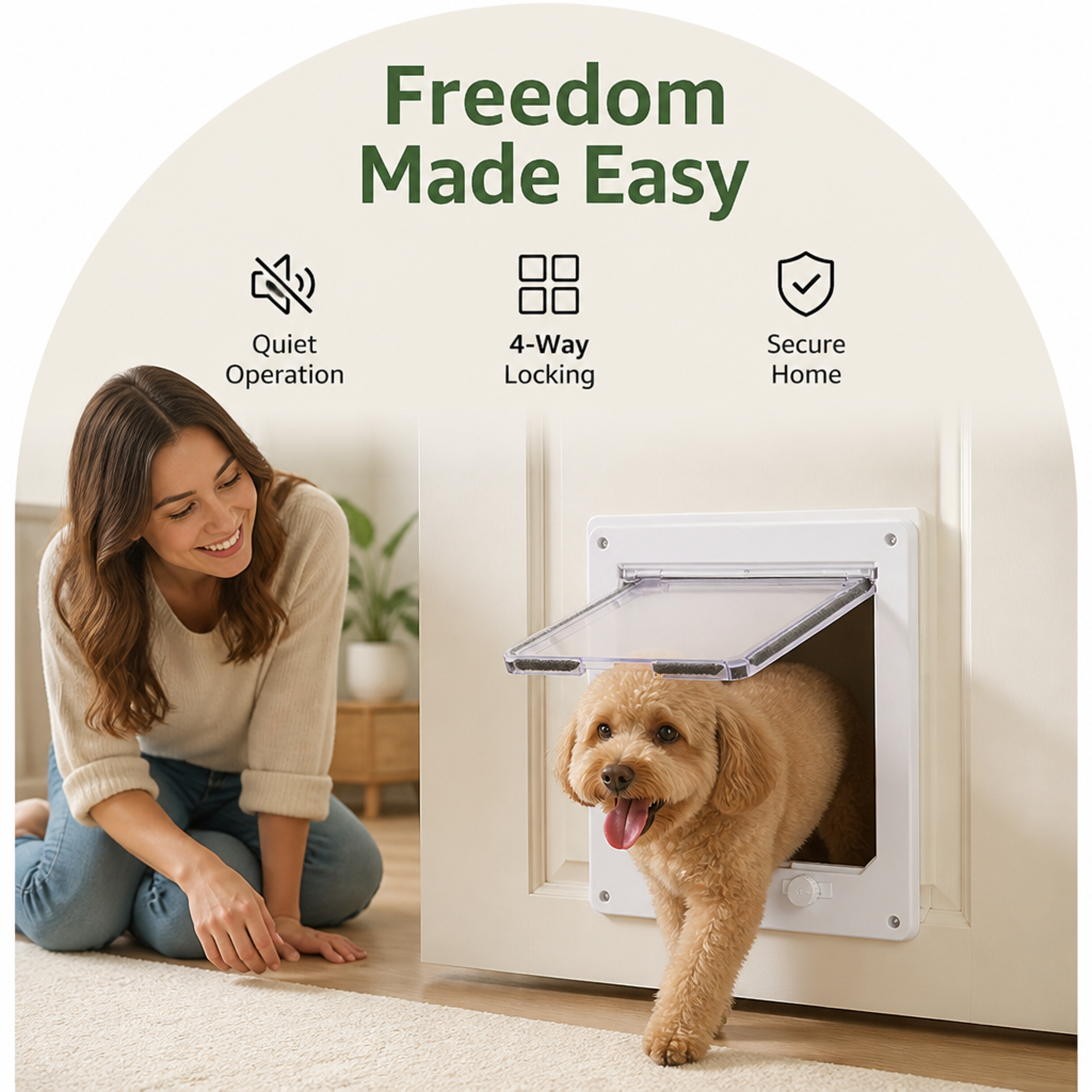 Petmarlow 4-Way Locking & Self-Closing Pet Door – view 7