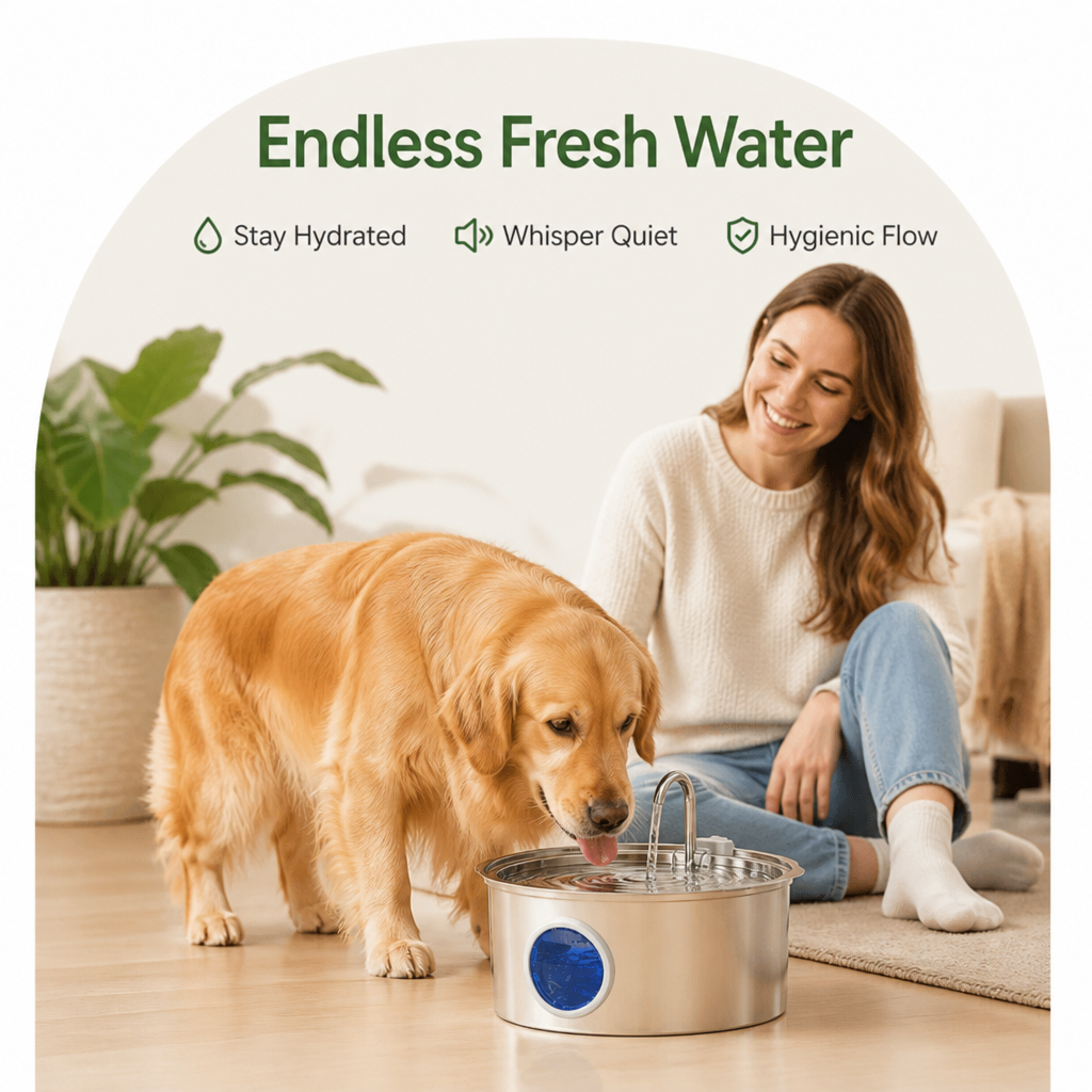 Petmarlow 7L Stainless Steel & Filtered Pet Water Fountain – view 13
