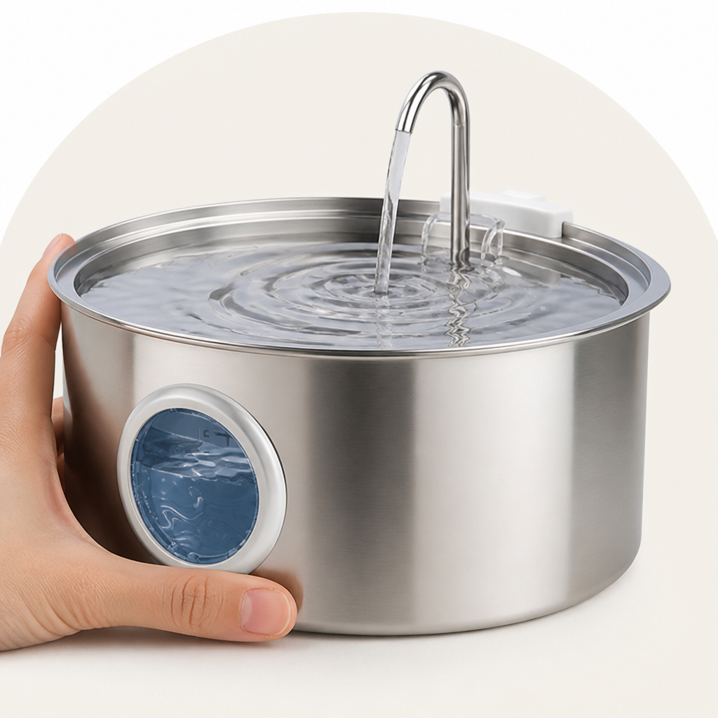 Petmarlow 7L Stainless Steel & Filtered Pet Water Fountain – view 14