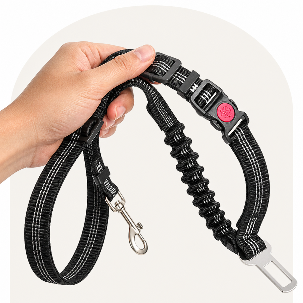 Petmarlow Adjustable Elastic Bungee Dog Seat Belt – view 9