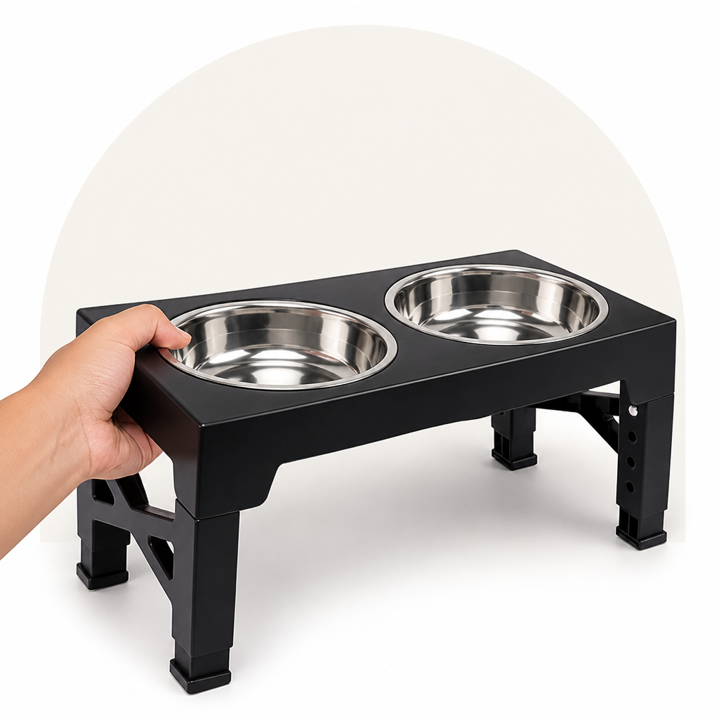 Petmarlow Adjustable Height Dog Feeder (Double Stainless Bowls) – view 8