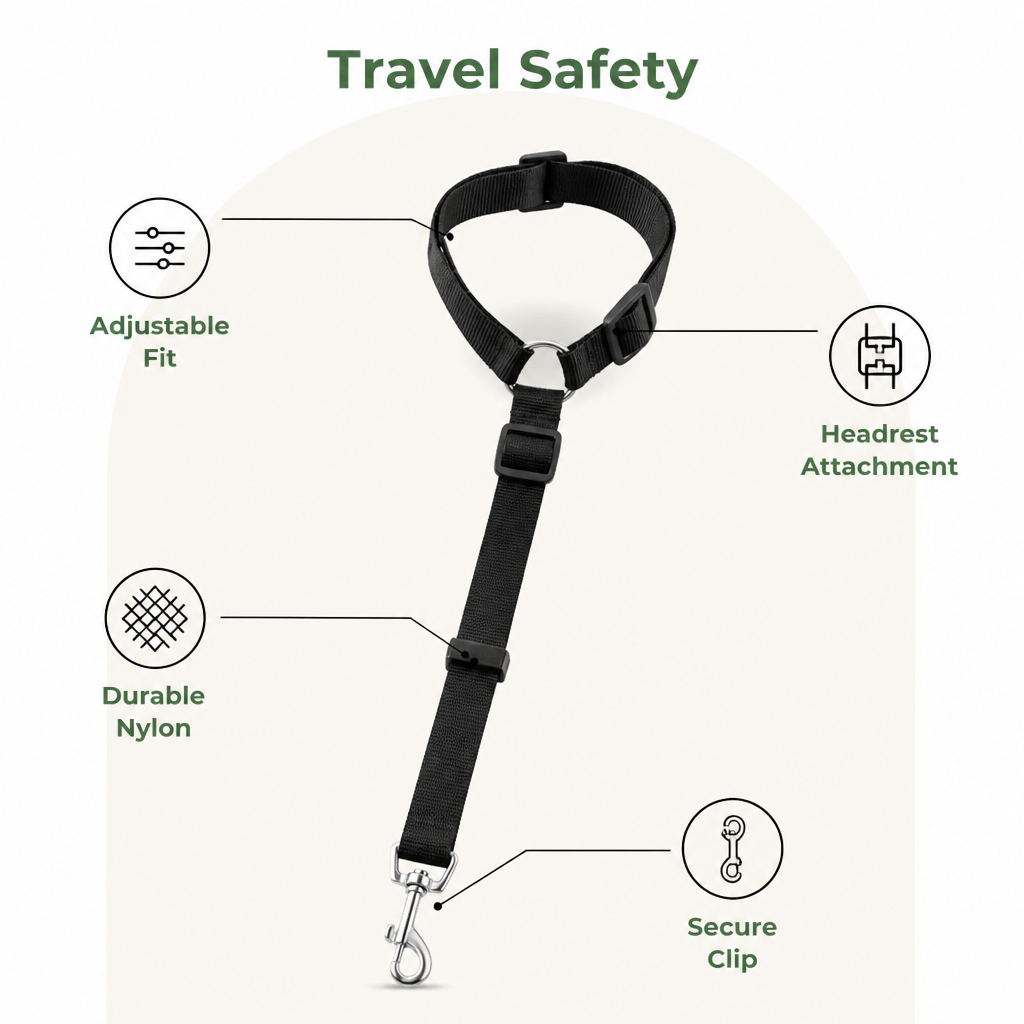 Petmarlow Adjustable Nylon Headrest Pet Seat Belt – view 7