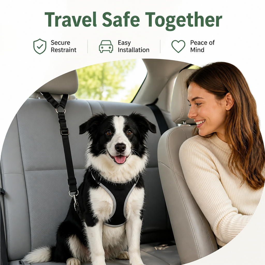 Petmarlow Adjustable Nylon Headrest Pet Seat Belt – view 10
