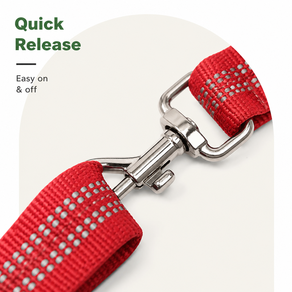 DogBedHouse Adjustable Reflective Quick-Release Car Safety Belt – view 18
