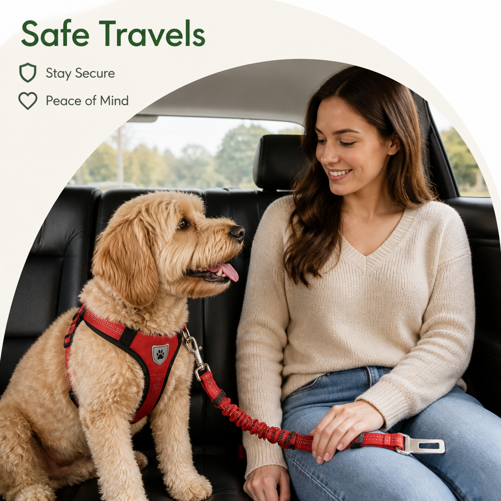 DogBedHouse Adjustable Reflective Quick-Release Car Seat Belt – view 20