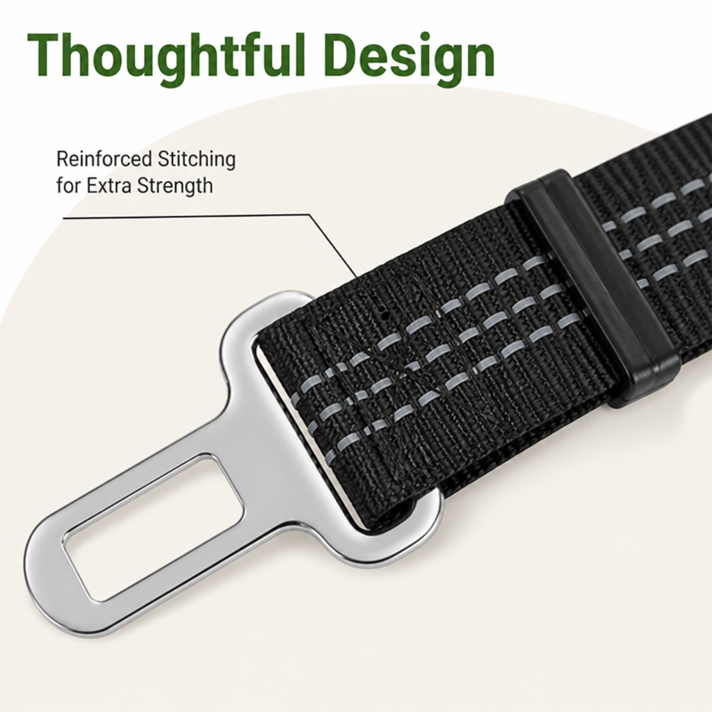 Petmarlow Adjustable Shock-Absorbing & Reflective Dog Car Safety Belt – view 7