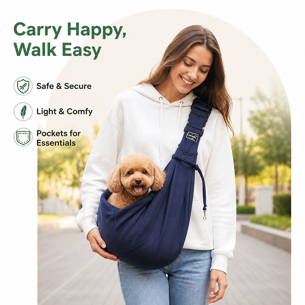 Petmarlow Adjustable Shoulder Strap & Safety Buckle Sling Carrier – view 9