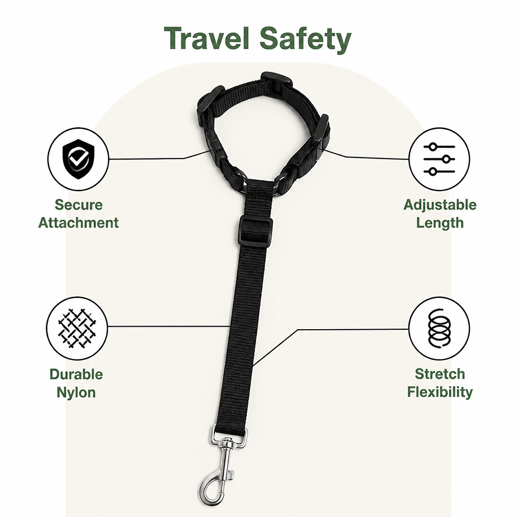 Petmarlow Adjustable Stretch Nylon Car Seat Belt – view 7