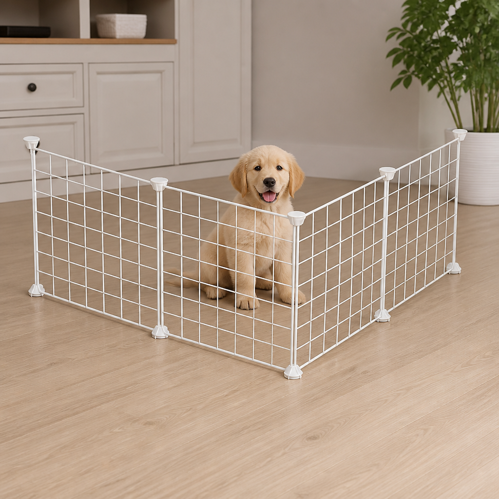 Petmarlow Anti-Escape Mesh & Adjustable Steel Frame Puppy Fence – view 7