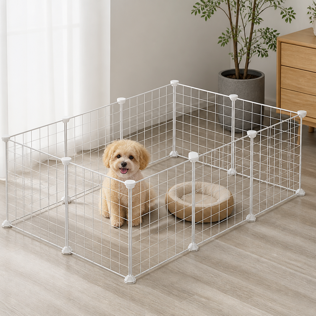 Petmarlow Anti-Escape Mesh & Adjustable Steel Frame Puppy Fence – view 9