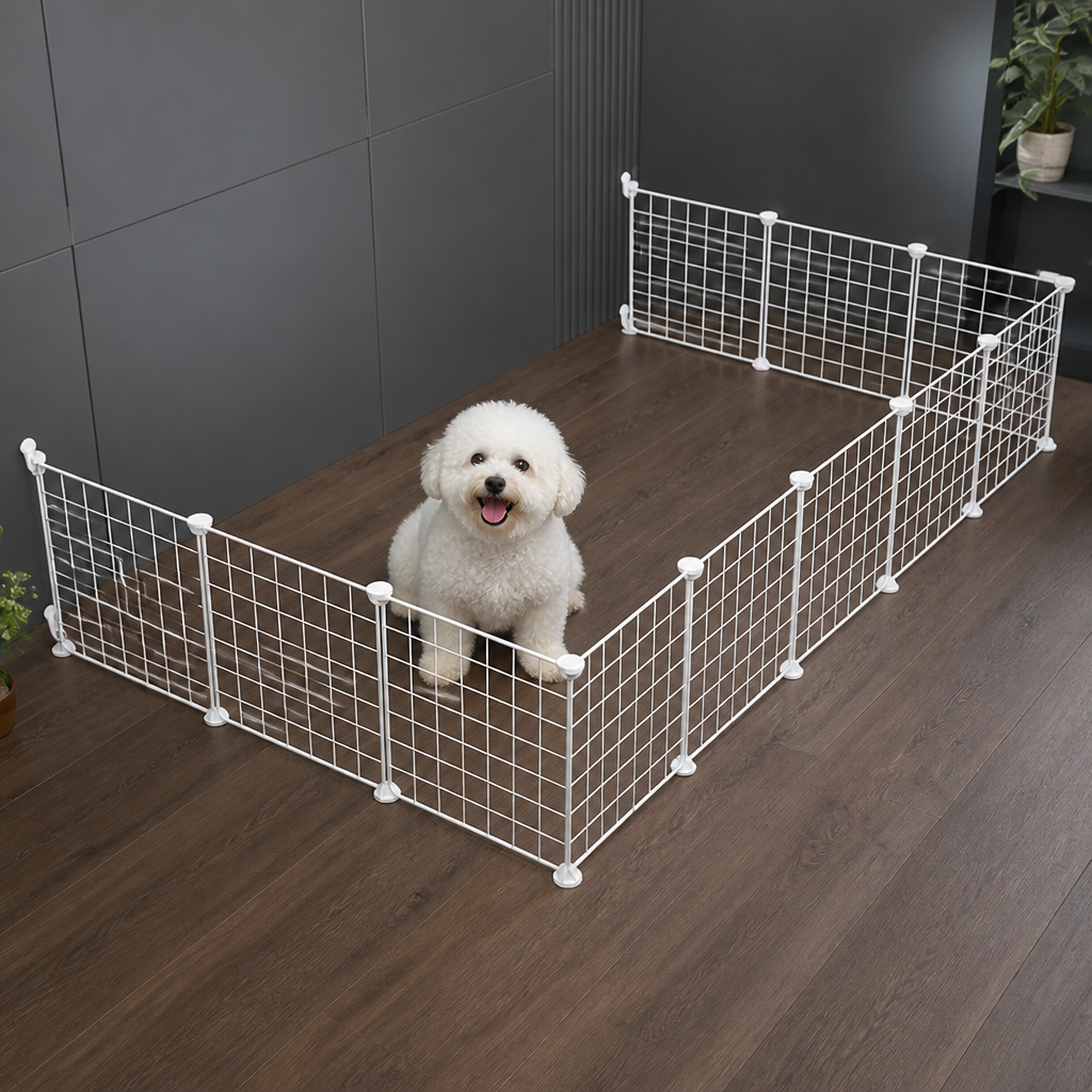 Petmarlow Anti-Escape Mesh & Adjustable Steel Frame Puppy Fence – view 10