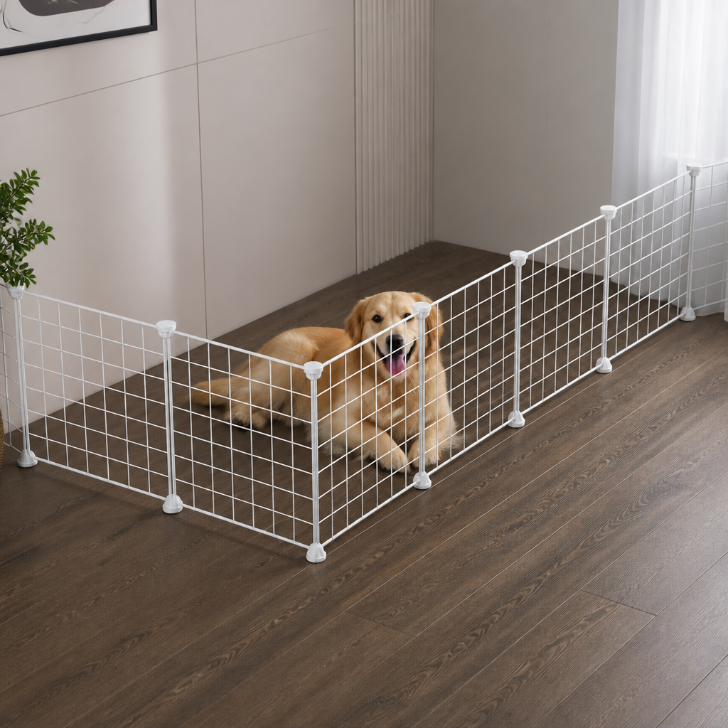Petmarlow Anti-Escape Mesh & Adjustable Steel Frame Puppy Fence – view 11