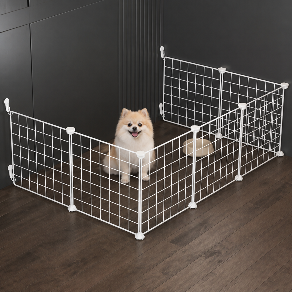Petmarlow Anti-Escape Mesh & Adjustable Steel Frame Puppy Fence – view 12