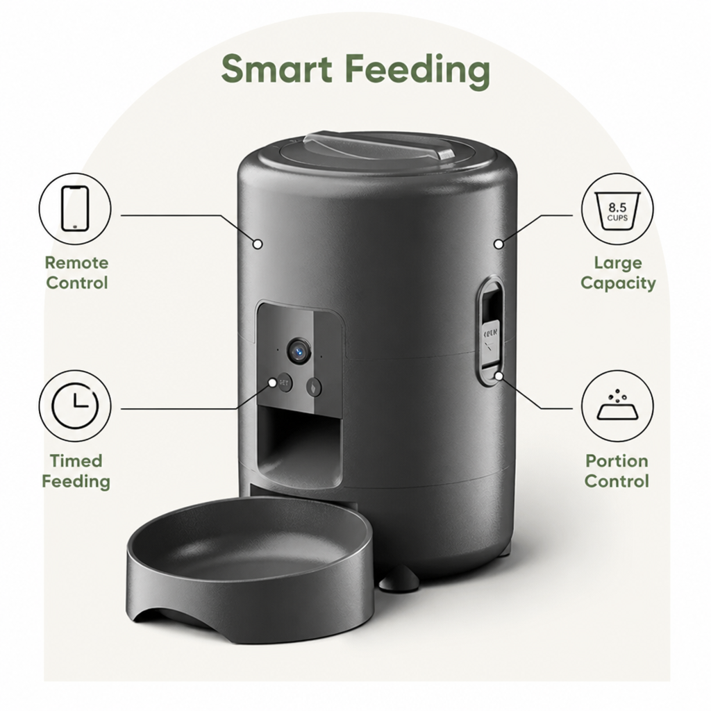 DogBedHouse App-Controlled & Portion-Controlled Pet Feeder (8.5-Cup Hopper) – view 8