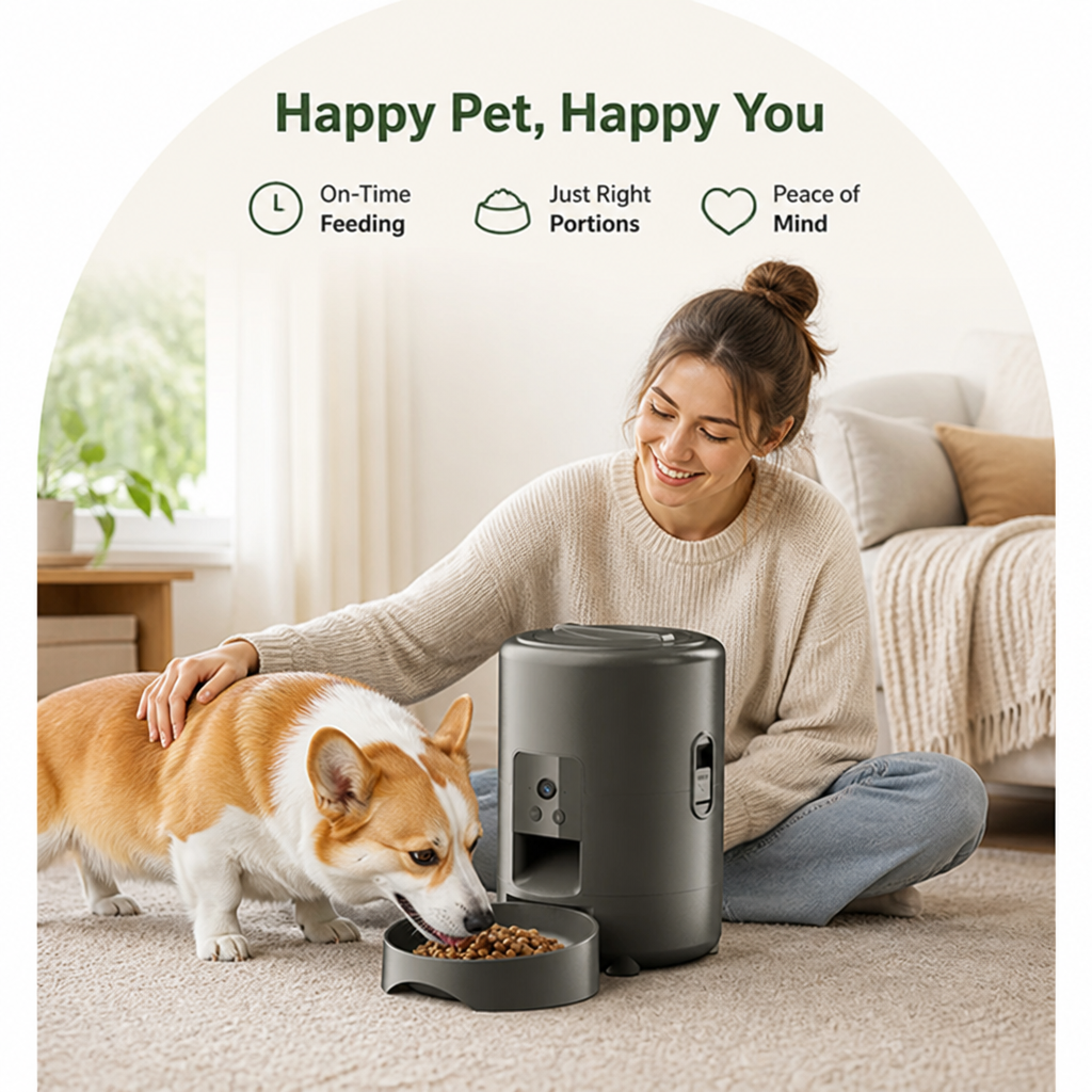 DogBedHouse App-Controlled & Portion-Controlled Pet Feeder (8.5-Cup Hopper) – view 11