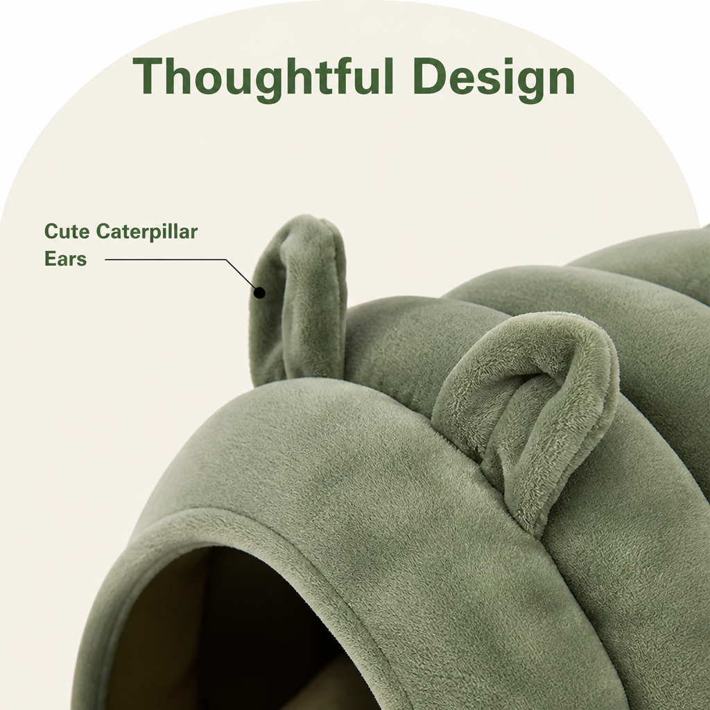 Petmarlow Arctic Cashmere Half-Enclosed Cat Bed (Removable Cushion) – view 7