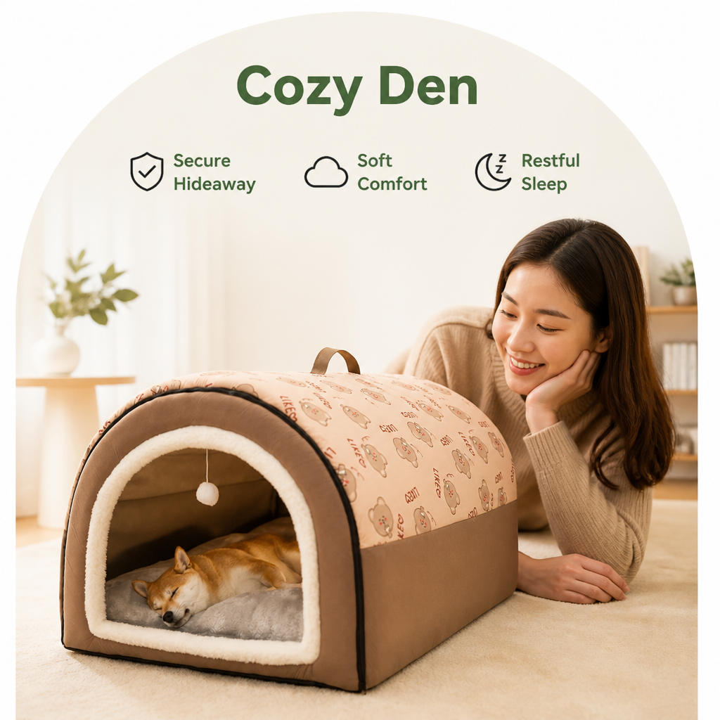 Petmarlow Arctic Velvet Winter Warm Dog House (Removable Cover) – view 8