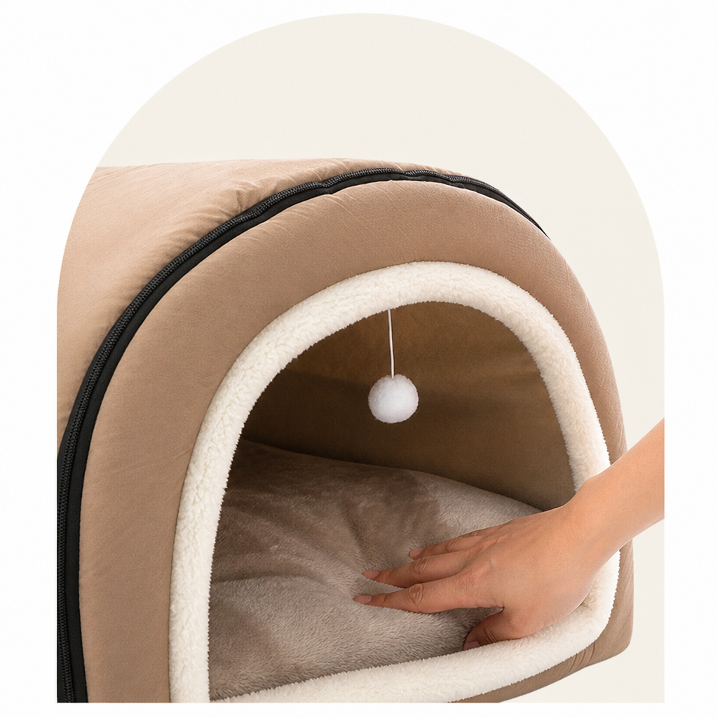 Petmarlow Arctic Velvet Winter Warm Dog House (Removable Cover) – view 9