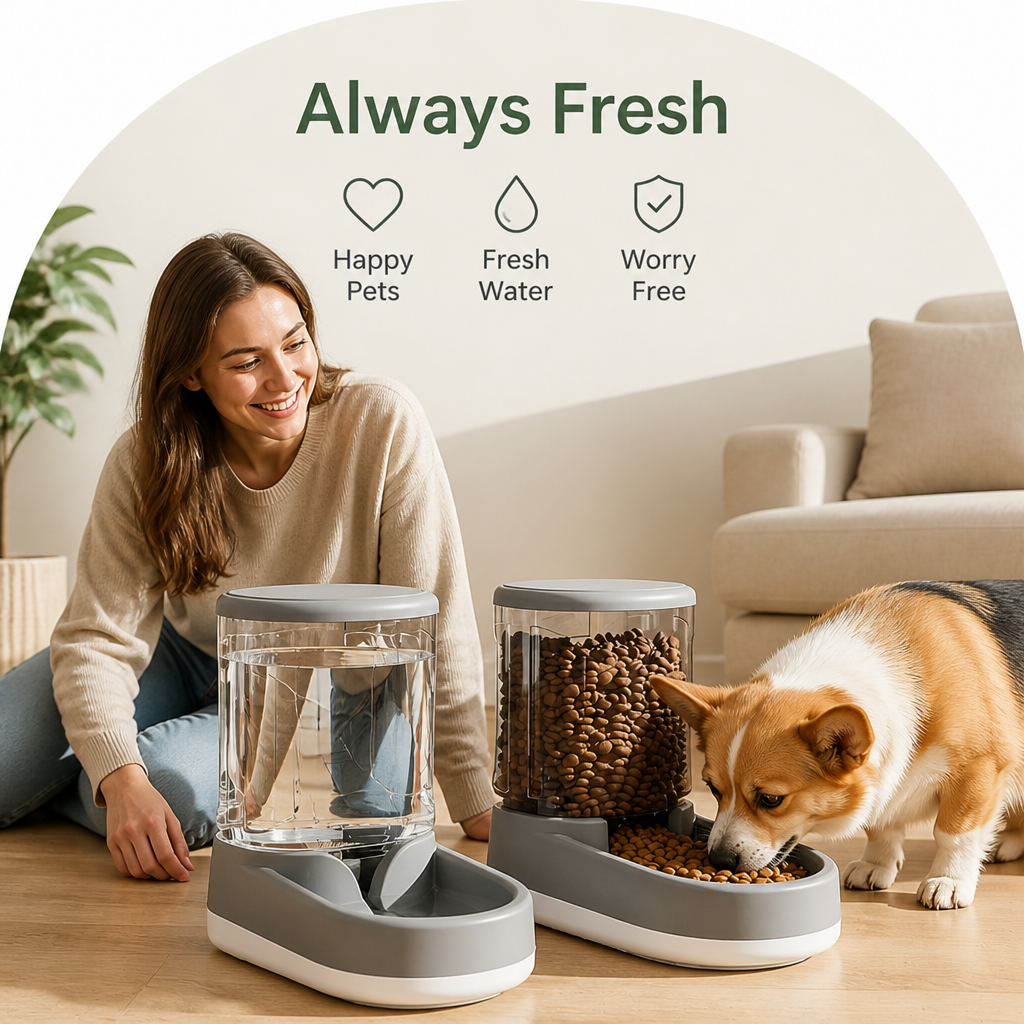 Petmarlow Automatic Continuous Flow Water Fountain & Feeder – view 7