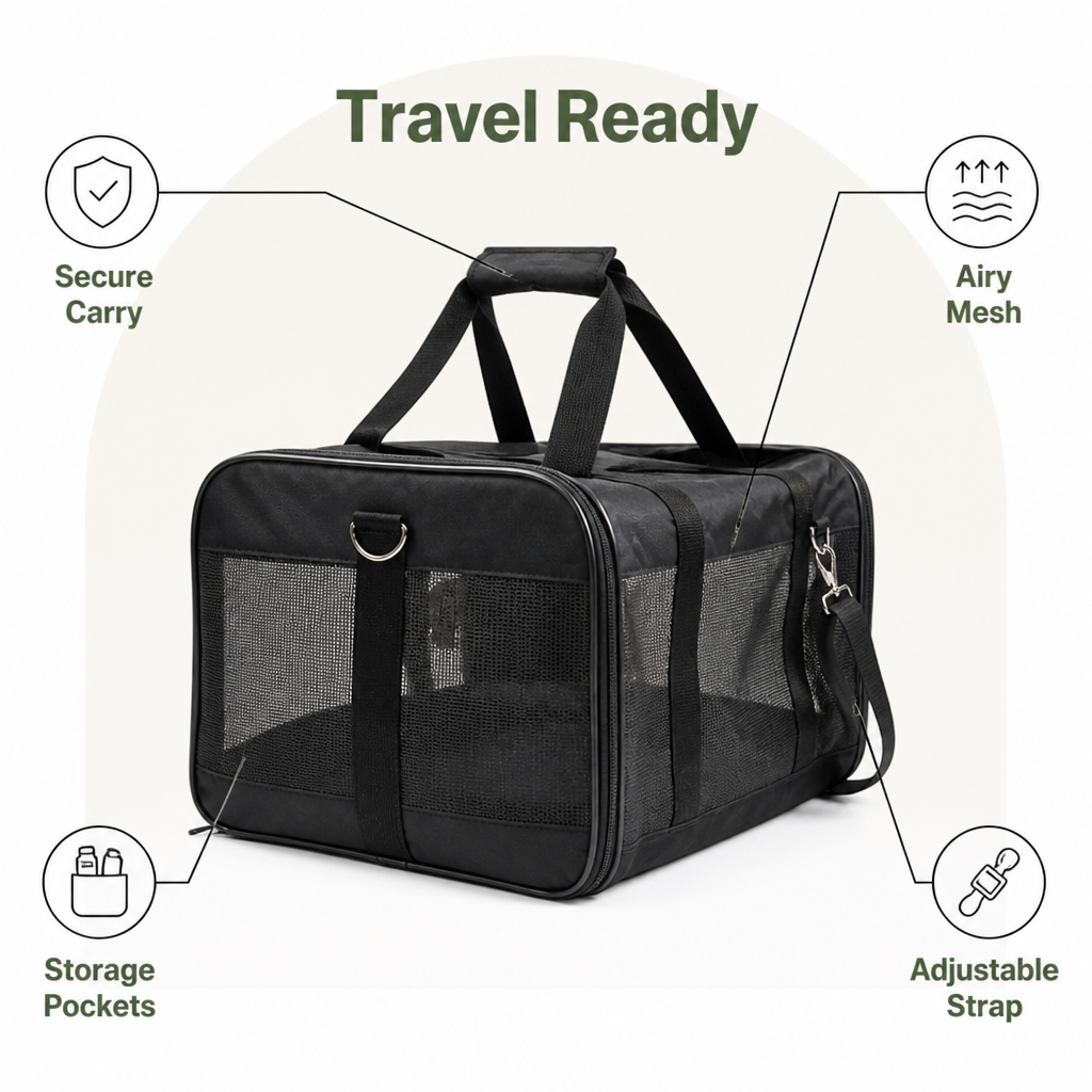 Petmarlow Breathable & Foldable Pet Carrier (Airline-Approved) – view 8