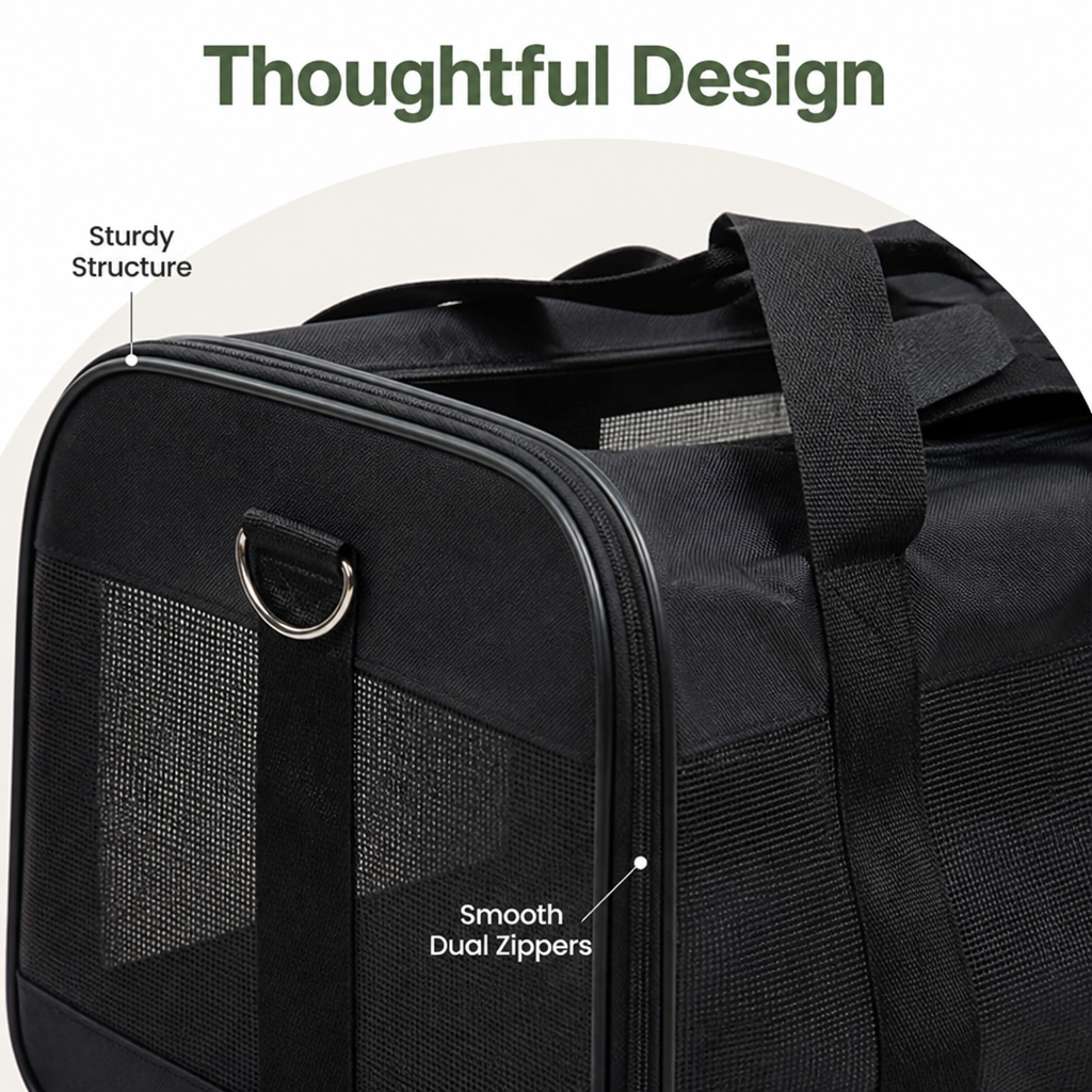 Petmarlow Breathable & Foldable Pet Carrier (Airline-Approved) – view 10