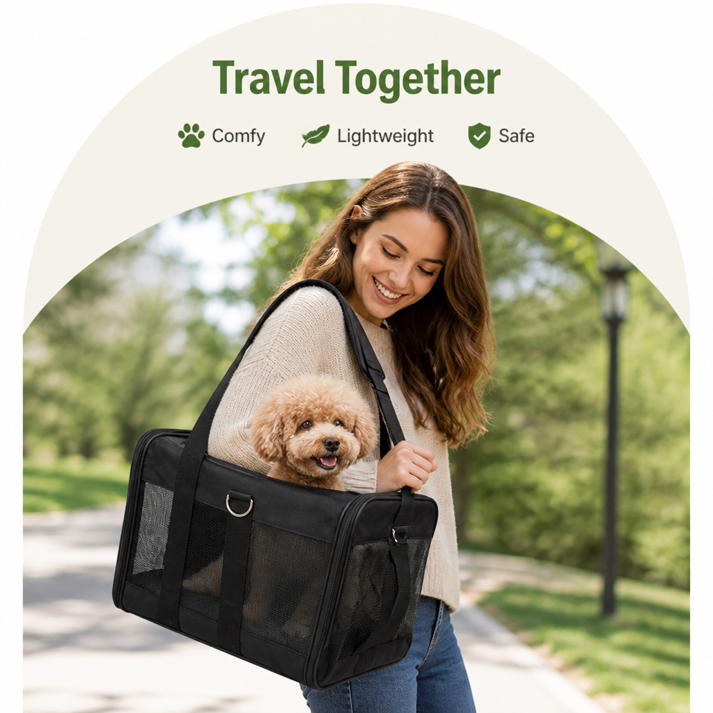 Petmarlow Breathable & Foldable Pet Carrier (Airline-Approved) – view 11