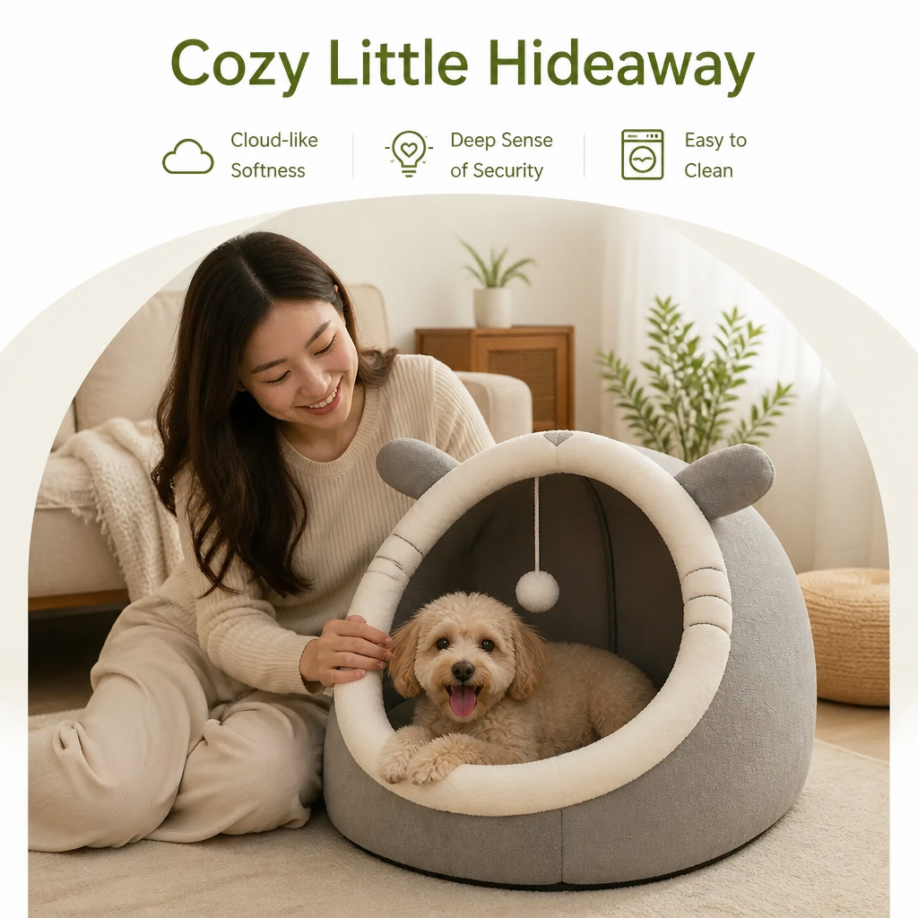 Petmarlow Breathable High-Rebound & Detachable Washable Cat Cave Bed – view 9