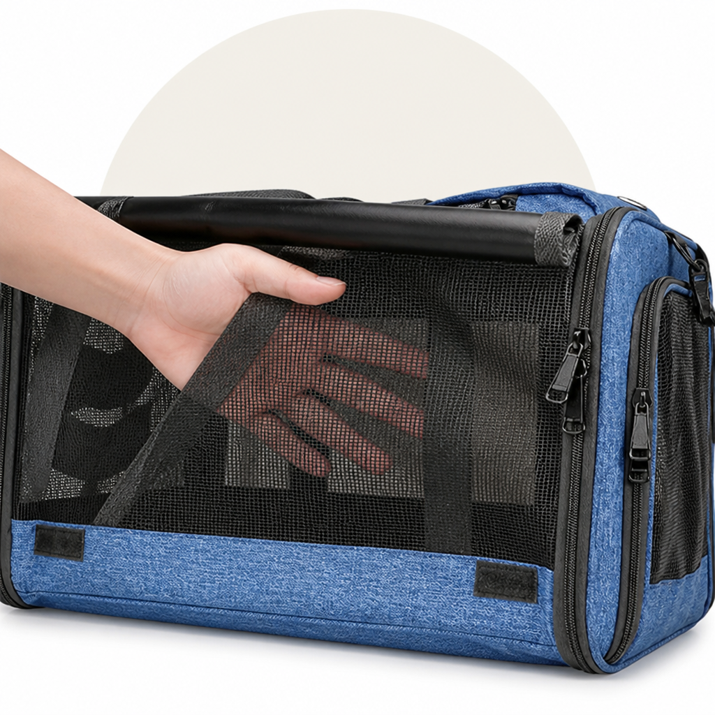 Petmarlow Breathable Mesh & Foldable Airline-Approved Travel Carrier – view 8