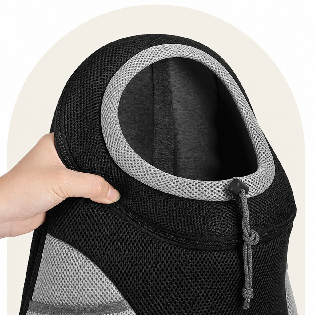 Petmarlow Breathable Mesh & Padded Pet Backpack Carrier (Front/Back Convertible) – view 11