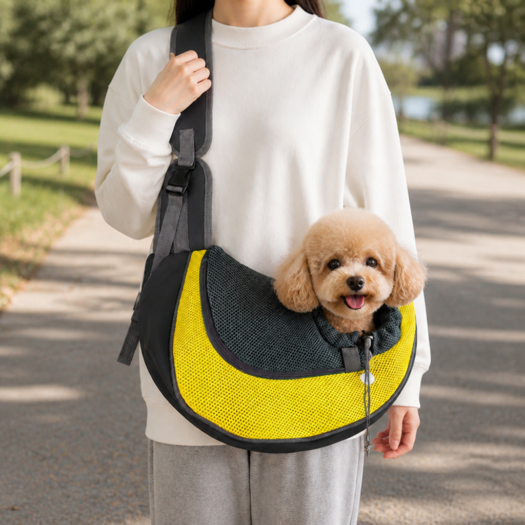 DogBedHouse Breathable Mesh & Sponge-Padded Sling Carrier – view 8