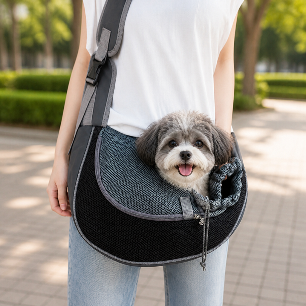 DogBedHouse Breathable Mesh & Sponge-Padded Sling Carrier – view 10