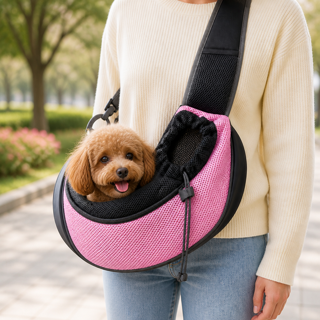 DogBedHouse Breathable Mesh & Sponge-Padded Sling Carrier – view 11