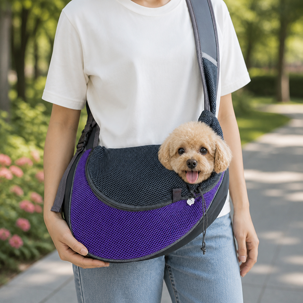 DogBedHouse Breathable Mesh & Sponge-Padded Sling Carrier – view 12