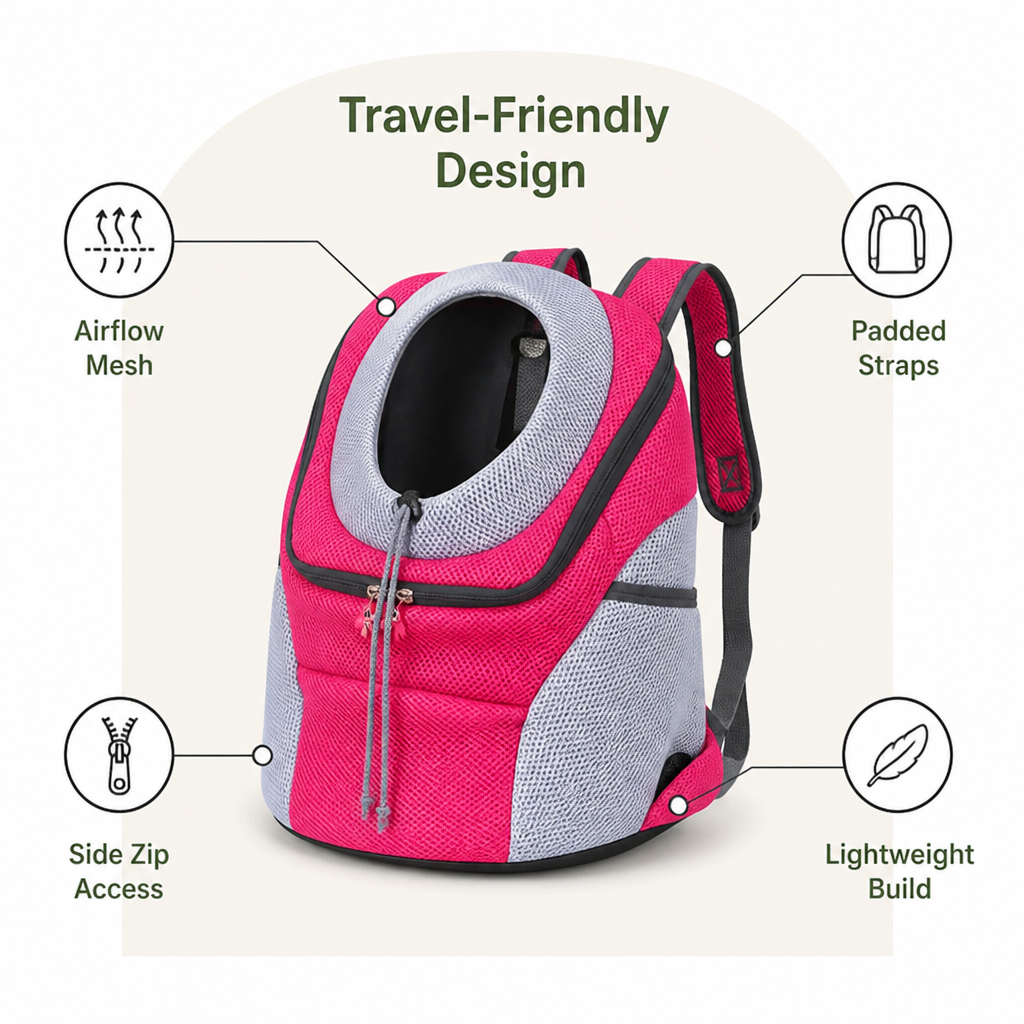 Petmarlow Breathable Padded Hands-Free Backpack Carrier – view 7