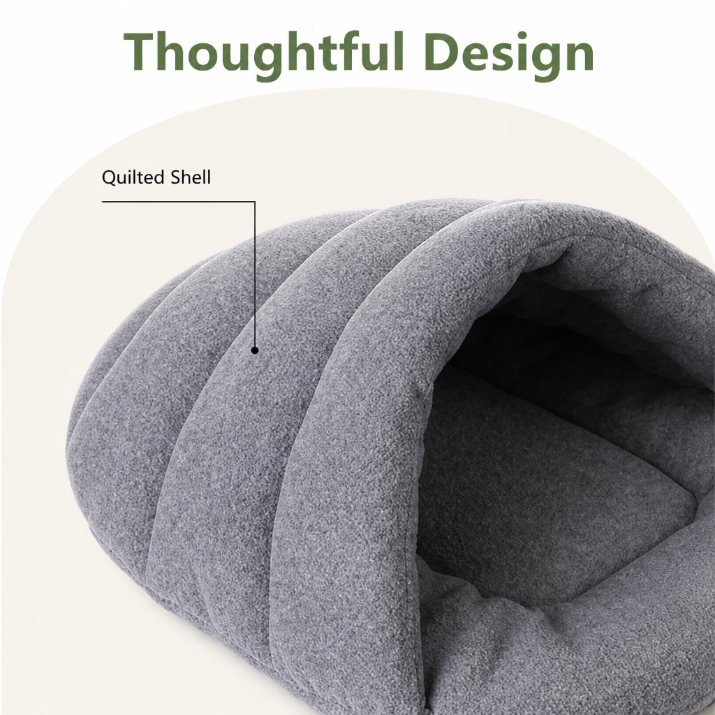 Petmarlow Calming Plush Fleece Pet Cave Bed – view 10