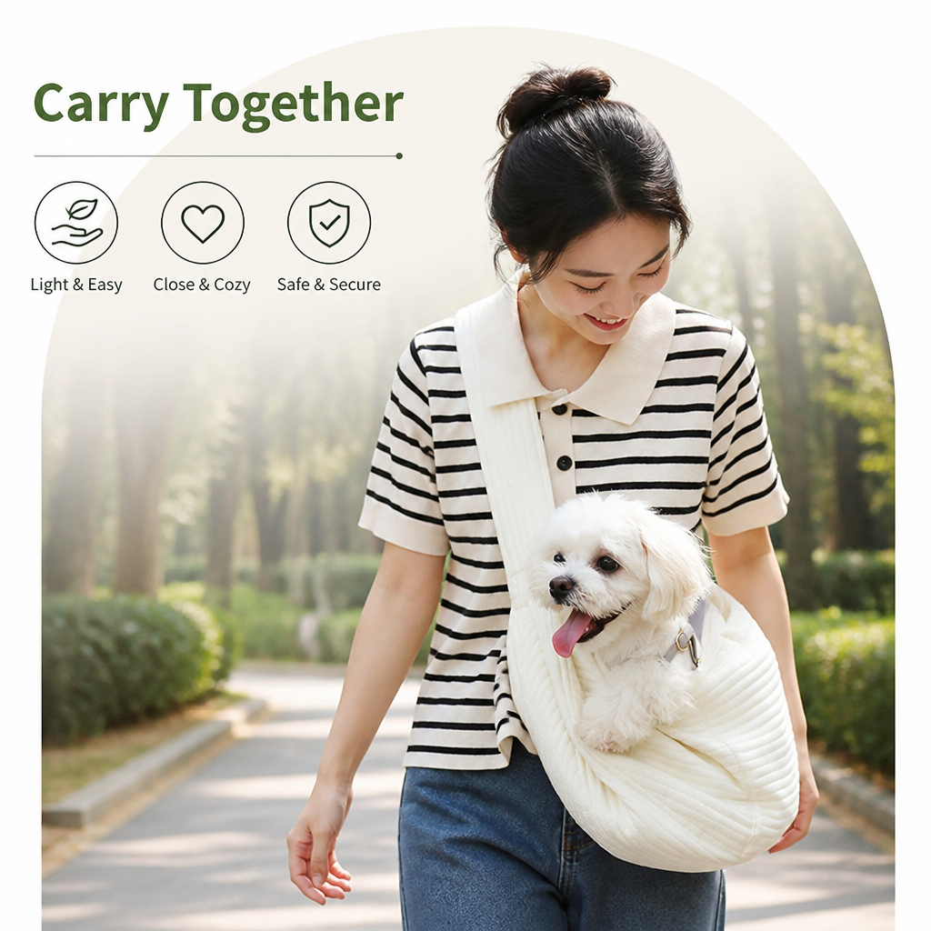 Petmarlow Canvas Breathable Crossbody Sling Carrier – view 7