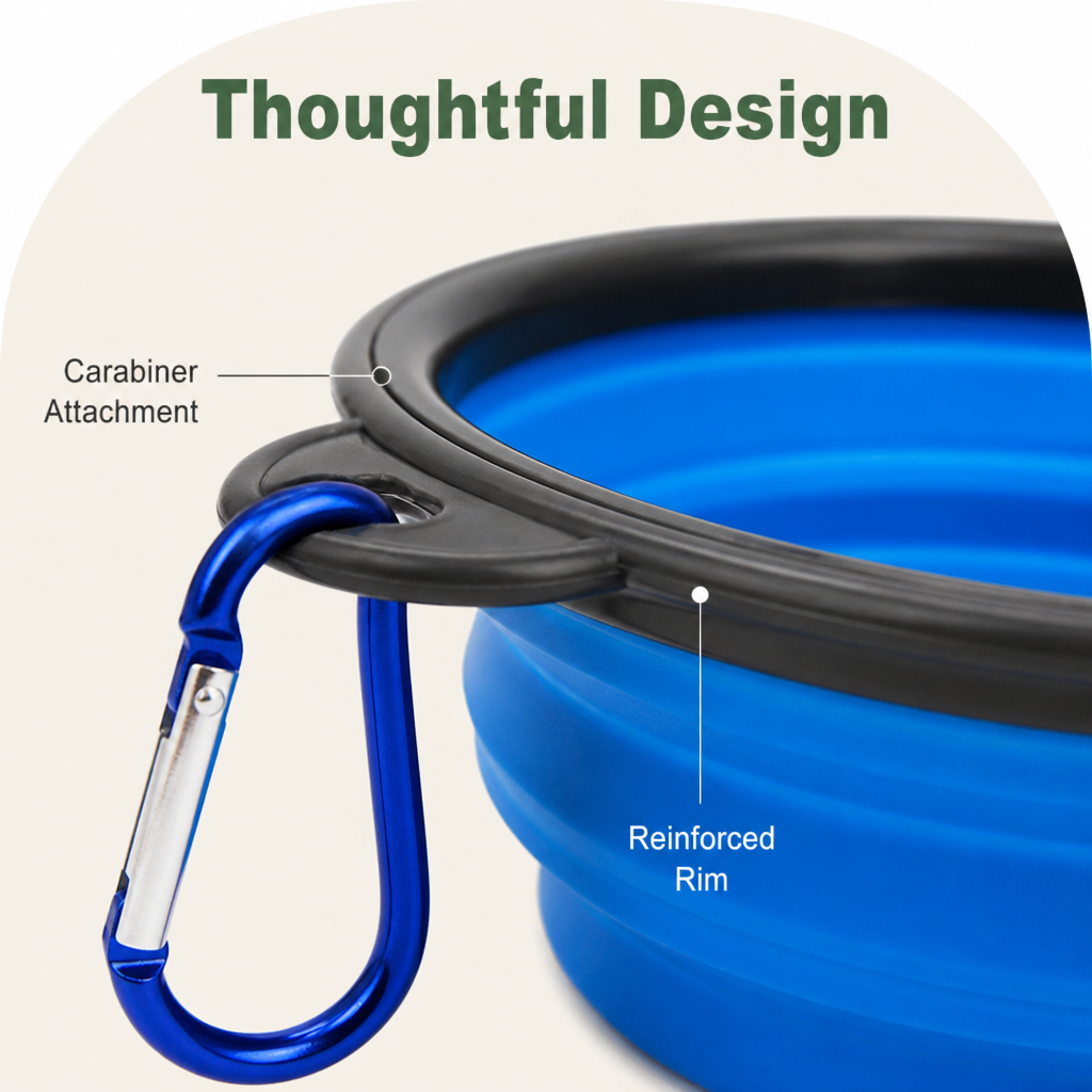 Petmarlow Collapsible Food-Grade Silicone Travel Bowl – view 12